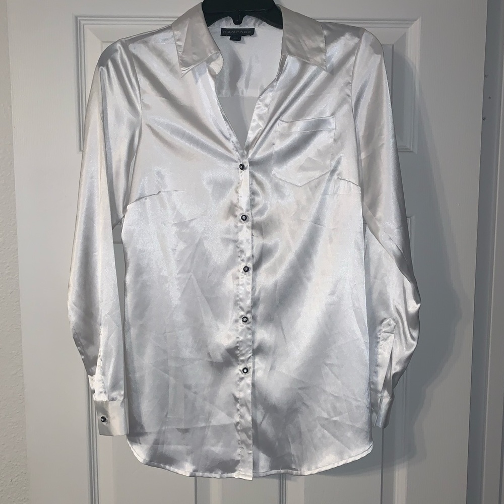 Rampage silk white blouse